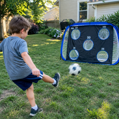 4-in-1 Pop-Up Soccer Goal for Kids | Opens in 3 Seconds, Folds in 10
